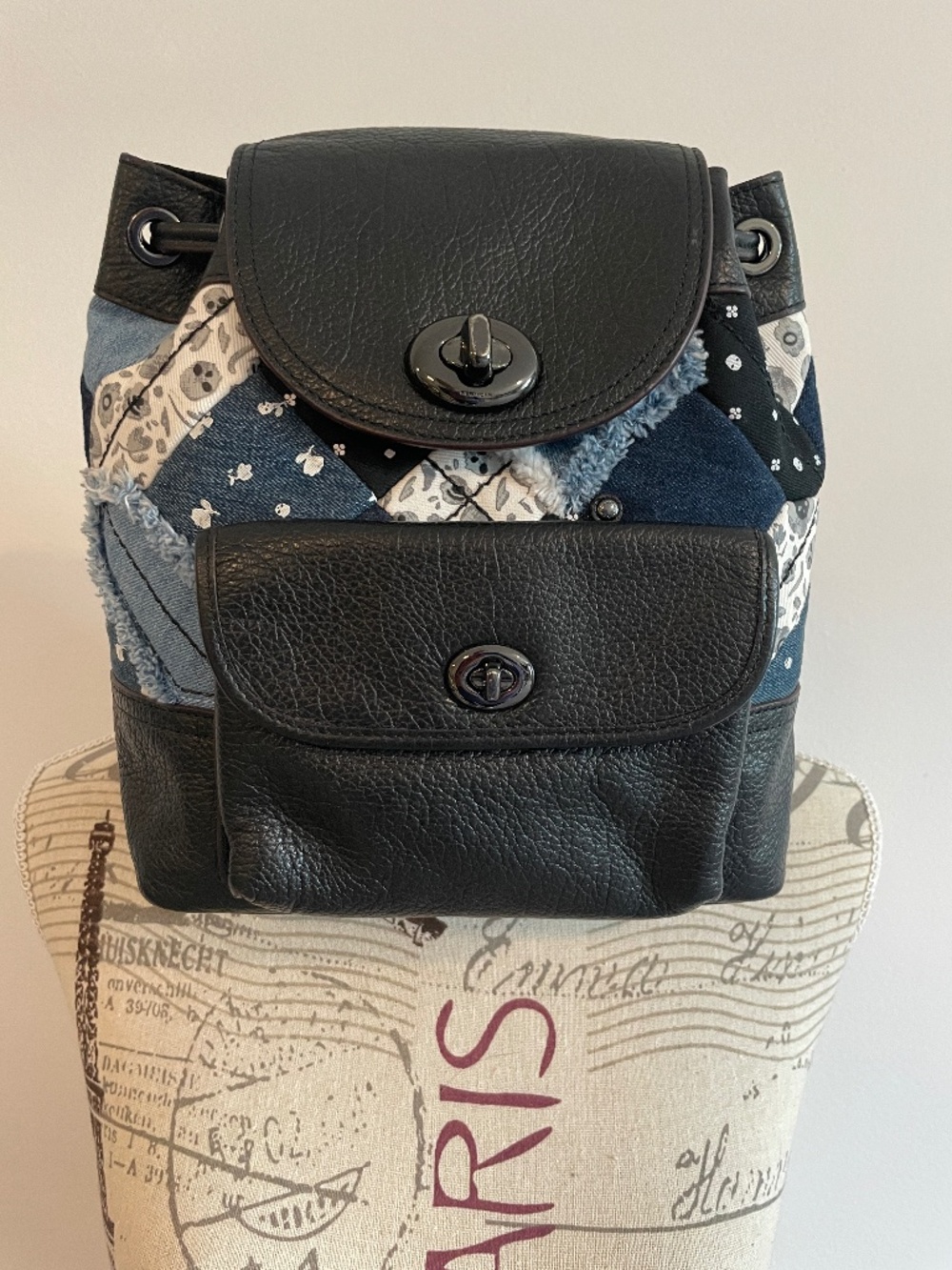 COACH - Canyon Quilt Denim Patchwork Backpacl